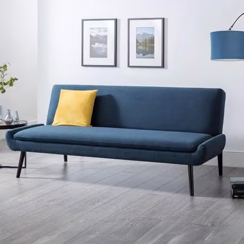 Julian Bowen Gaudi Blue Fabric Click Clack Sofa Bed – 1