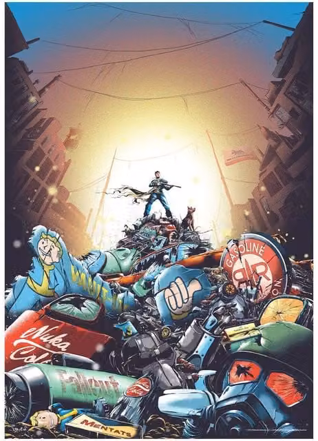 FaNaTtik Fallout Limited Edition A3 Numbered Multicolour Art Print