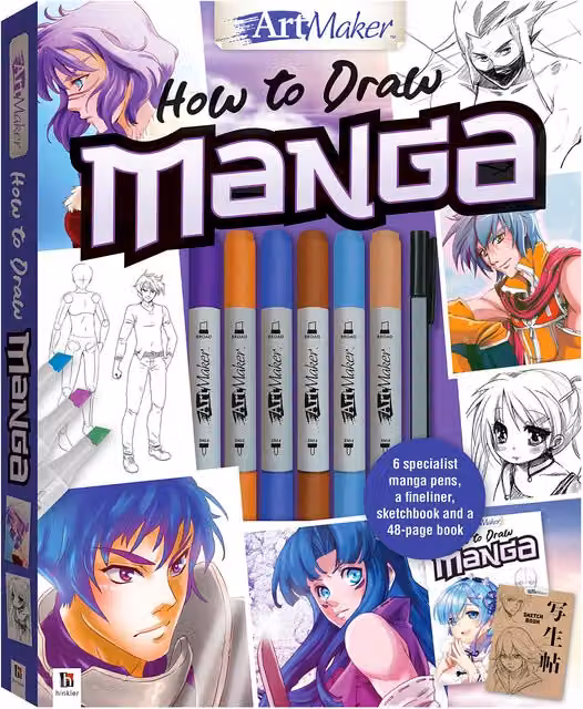 Hinkler How to Draw Manga Multicolour Book