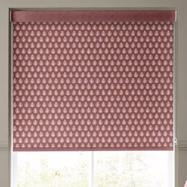 Emily Bond Jaipur Translucent Made to Measure Roller Blind in Pink Floral Pattern