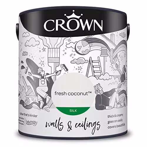 Crown White Silk Emulsion Paint, 2.5L – 1