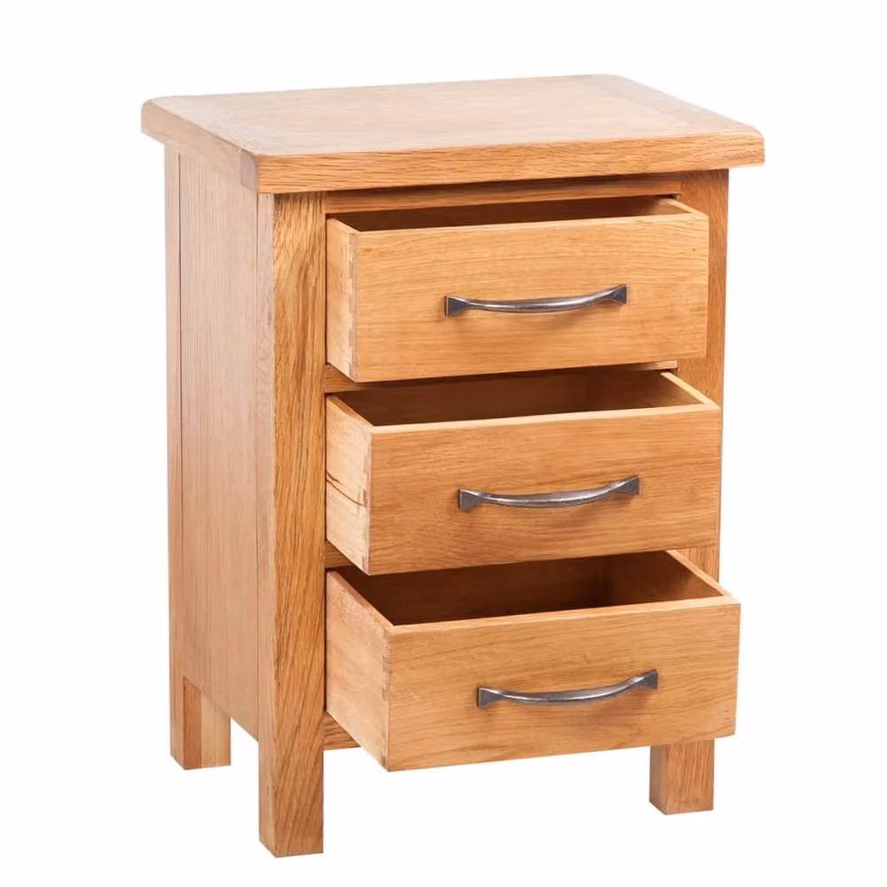 Berkfield Home Set of 2 Solid Oak Wood Nightstands in Brown, W/D/H: 40 x 30 x 54 cm – 2