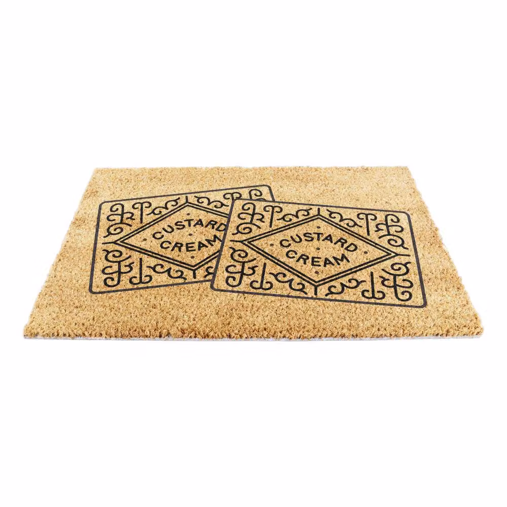 Artsy Mats Two Custard Creams Coir Doormat, Brown, W/D/H: 90 x 60 x 1 cm – 5