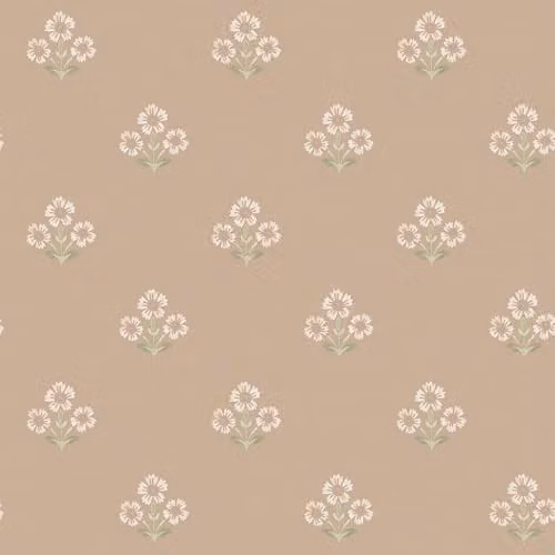 Holden Decor Daisy Floral Classical Wallpaper in Plaster Pink and Beige