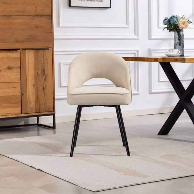 Artemis Home Ashley Fabric Dining Chairs, Set of 2, Beige – 1