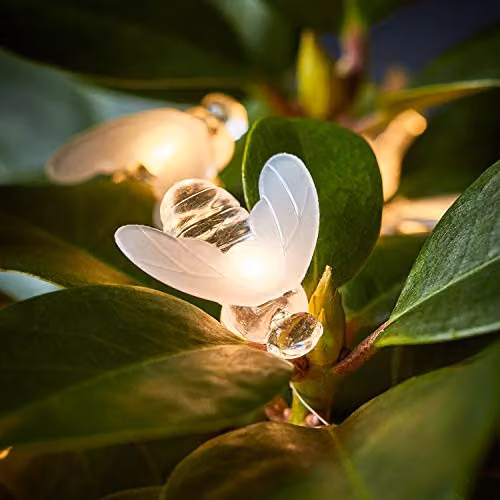 Lights4fun Honey Bumble Bee Battery String Fairy Lights with 20 Warm White Micro LEDs, Silver Wire, 2m Length – 2