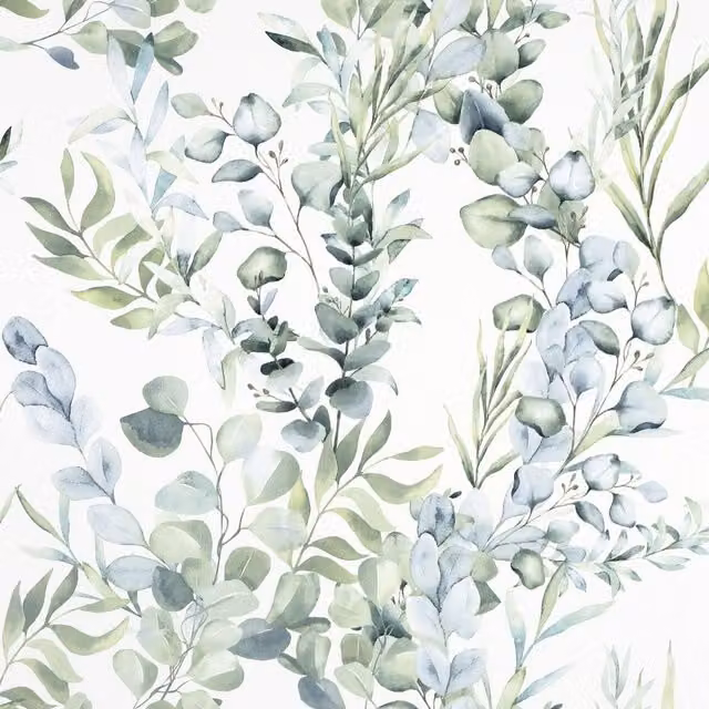 Arthouse Botanical Floral Vinyl Textured Wallpaper in Green, White and Orange