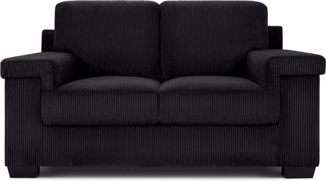 Bravich LTD Enzo 2 Seater Jumbo Corduroy Sofa in Black – 1
