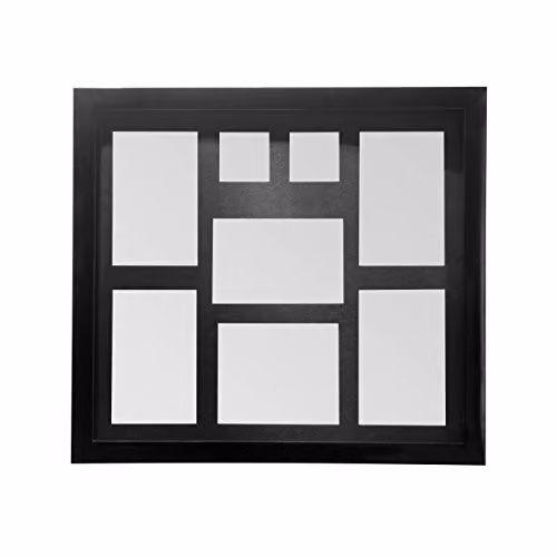 Premier Housewares Multi Photo Frame, Black, Rectangular Tabletop Design, W/D/H: 40 x 36 x 3 cm – 2
