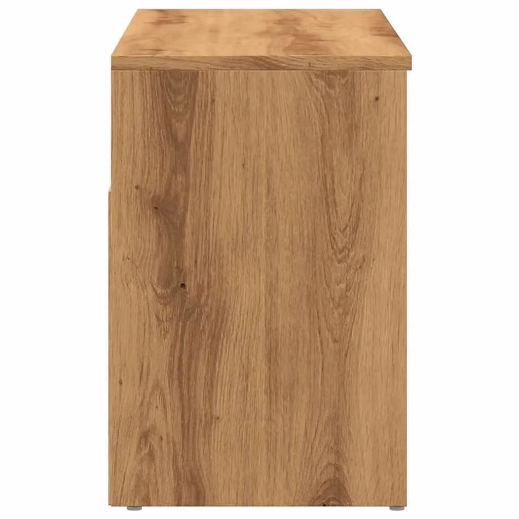 Berkfield Home Artisan Oak Shoe Bench in Brown, W/D/H: 80 x 30 x 45 cm – 4