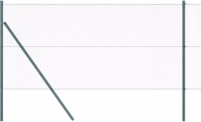 Berkfield Home Green Powder-Coated Steel Hexagon Fence, H: 160 cm x W: 100 m – 1
