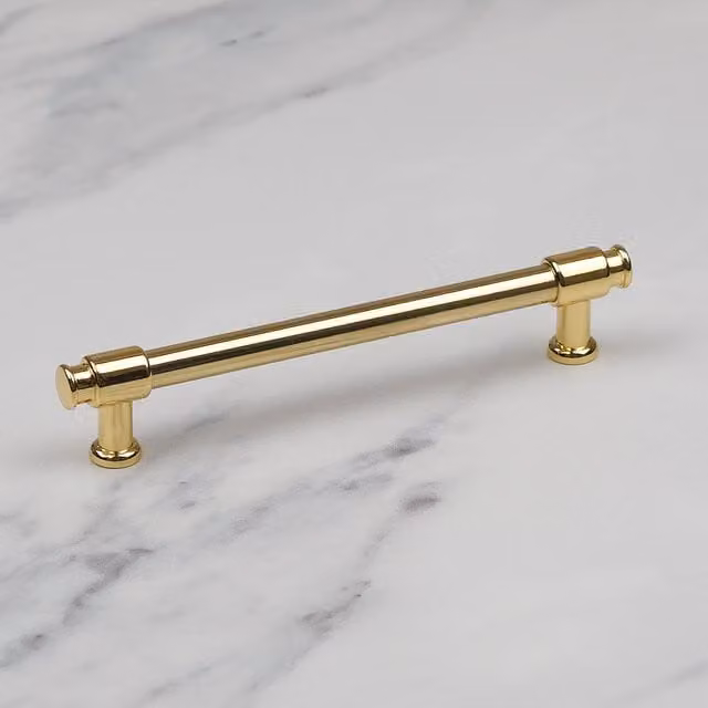 Handle & Home Polished Gold Brass Bar Handles