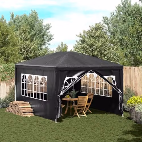 vidaXL Party Tent with Windows, Anthracite, W: 400 cm, D: 300 cm, H: 255 cm – 2