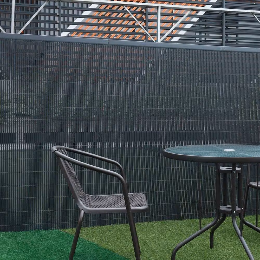 FLAVORA Grey PVC Garden Privacy Screening Roll Mat – 4