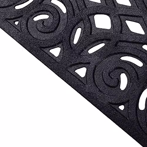Nicoman Heavy Duty Rubber Outdoor Doormat, Black, W: 75 cm, D: 44 cm – 5