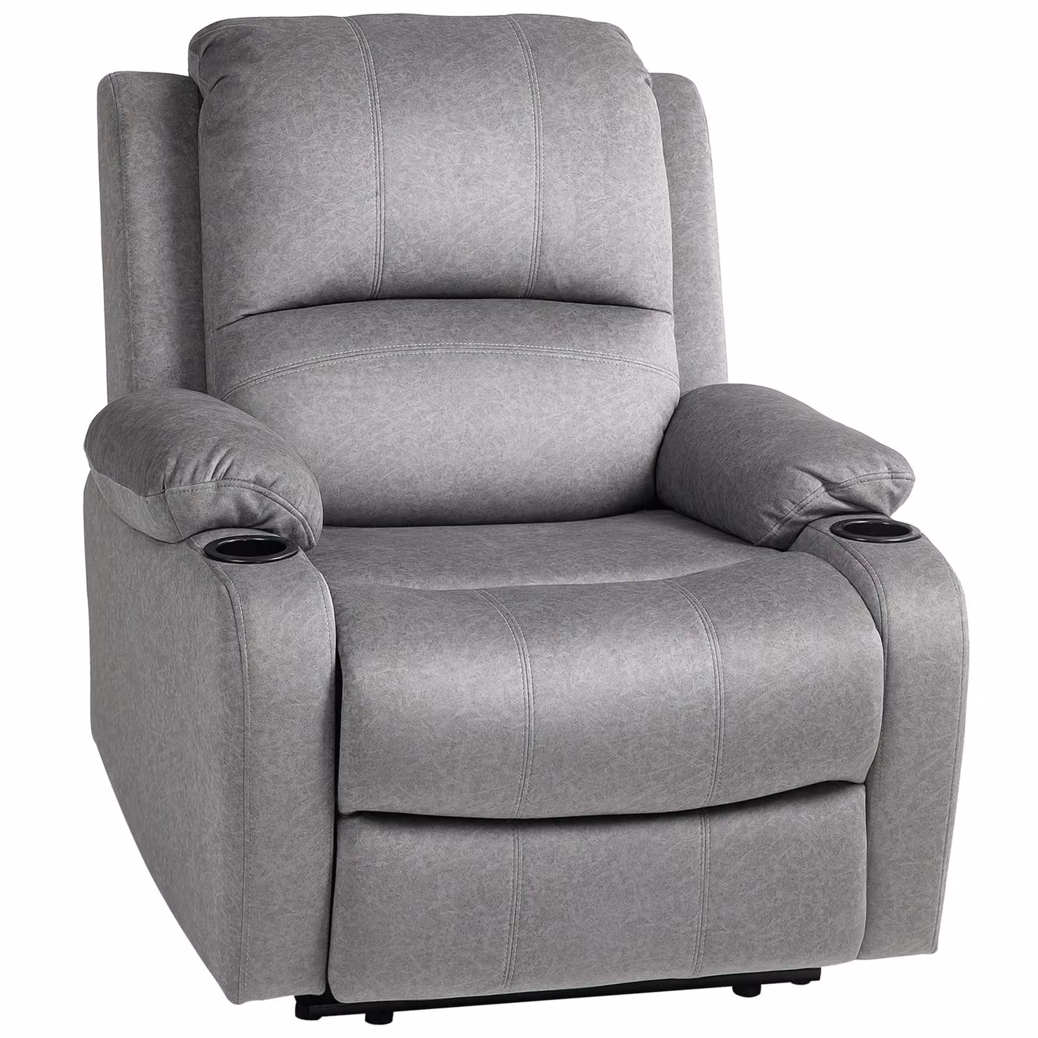 HOMCOM Grey Microfibre Recliner Armchair for your Living Room – 2