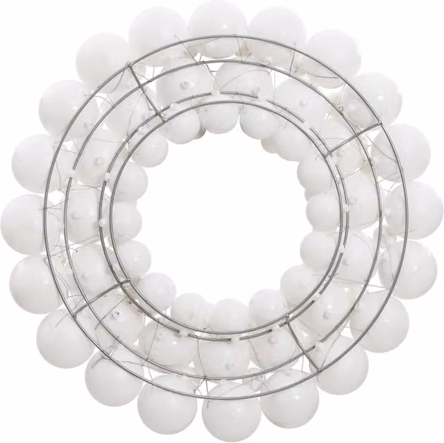 Berkfield Home White Christmas Wreath, Diameter: 45 cm