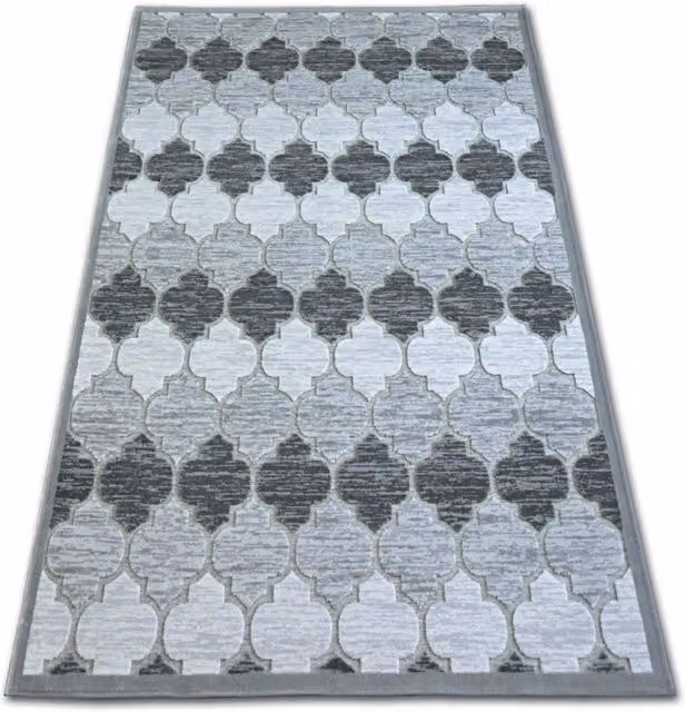RugsX Yazz Woven Grey Modern Rectangular Rug, W: 200 cm, D: 290 cm – 1