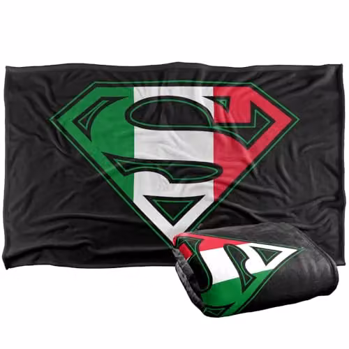 Warner Bros. Superman Italian Shield Super Soft Fleece Throw Blanket, Multicolour, W: 91.44 cm x L: 147 cm – 1