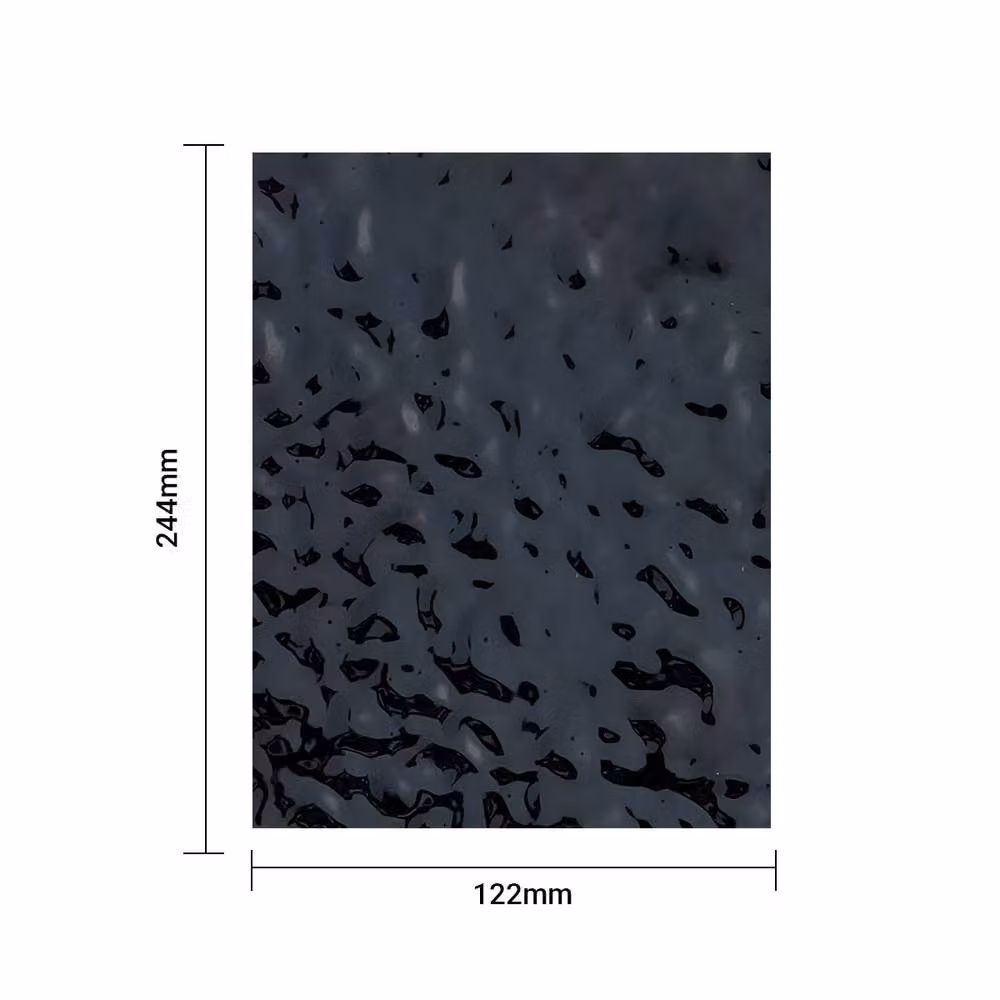 ENER-J BRITWALL Wave Pattern Metallic WPC Wall Panels, Pack of 2, Black, W/H: 122 x 244 cm – 3