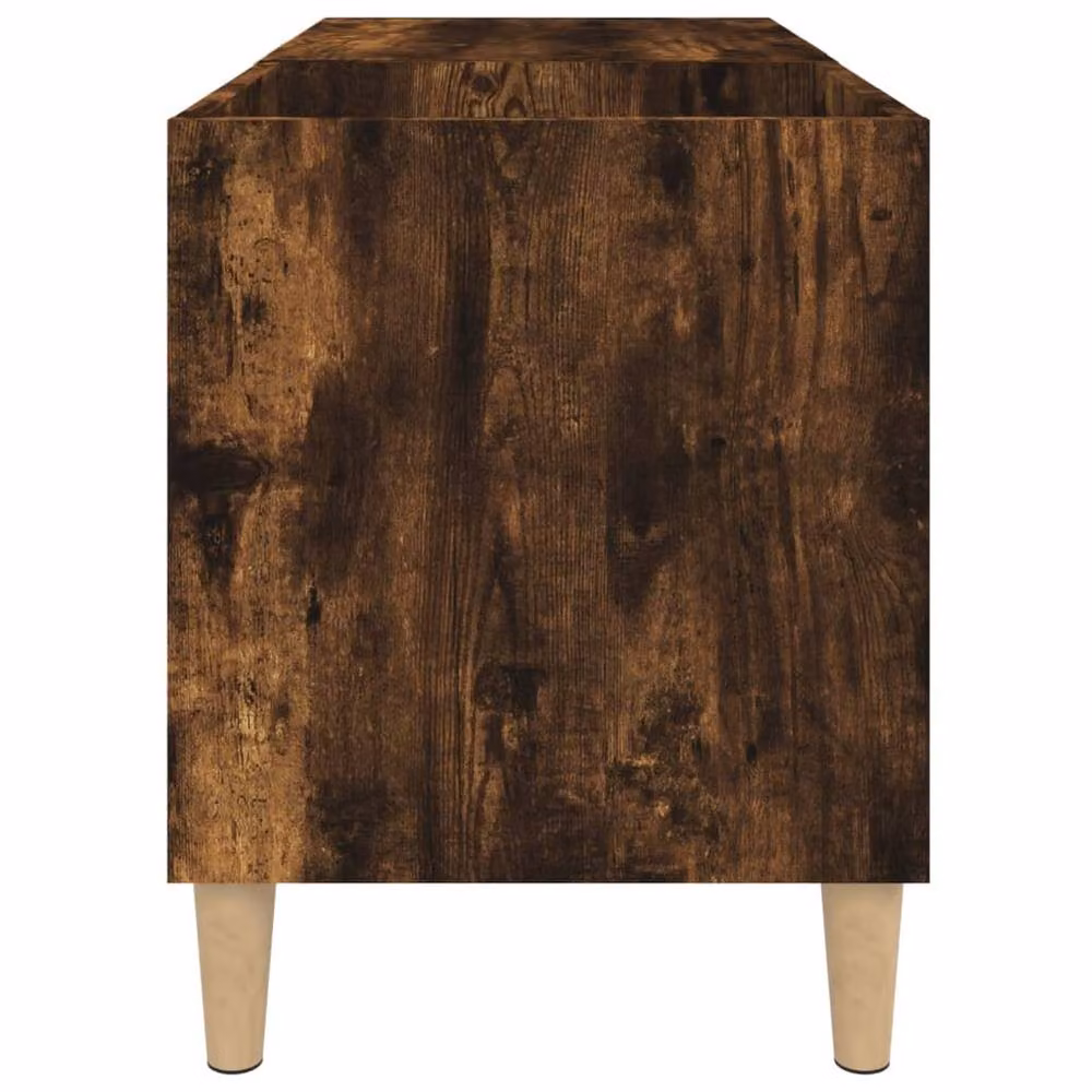 Berkfield Home Record Cabinet in Smoked Oak Brown, W/D/H: 84.5 x 38 x 48 cm – 4