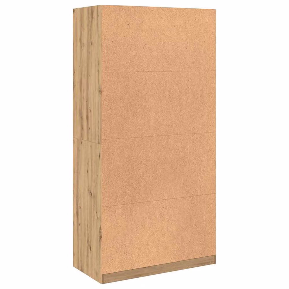 Berkfield Home Artisan Oak Wardrobe in Brown, W/D/H: 100 x 50 x 200 cm – 2