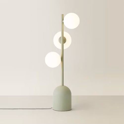 ValueLights Green Glass Globe Art Deco Table Lamp – 1