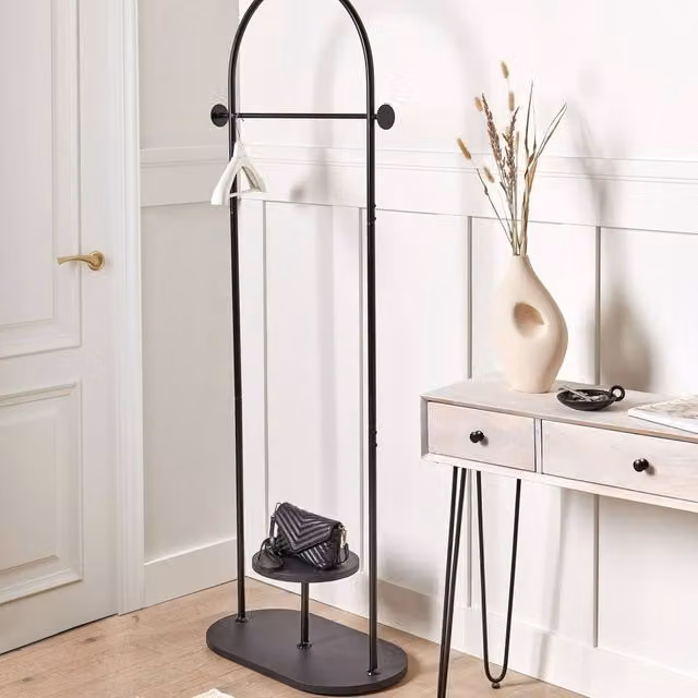Wyld and Coco Black Matt Steel Freestanding Clothes Rail, Height: 174 cm – 1