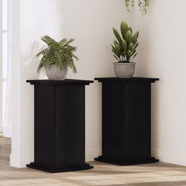 Berkfield Home Black Oak Plant Stand, W/D/H: 33 x 33 x 60 cm – 1