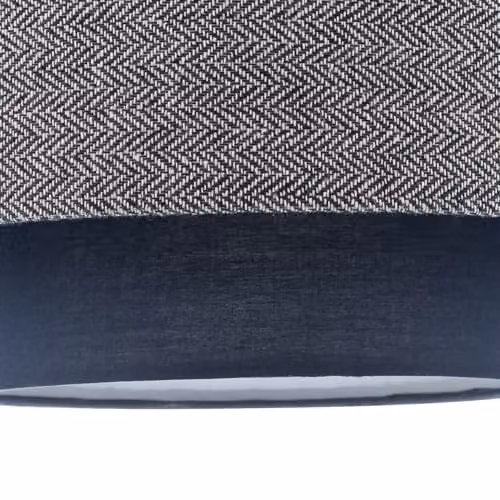 Happy Homewares Modern Blue and Grey Fabric Triple Tier Pendant Lamp Shade W/D/H: 20 x 30 x 30 cm – 2