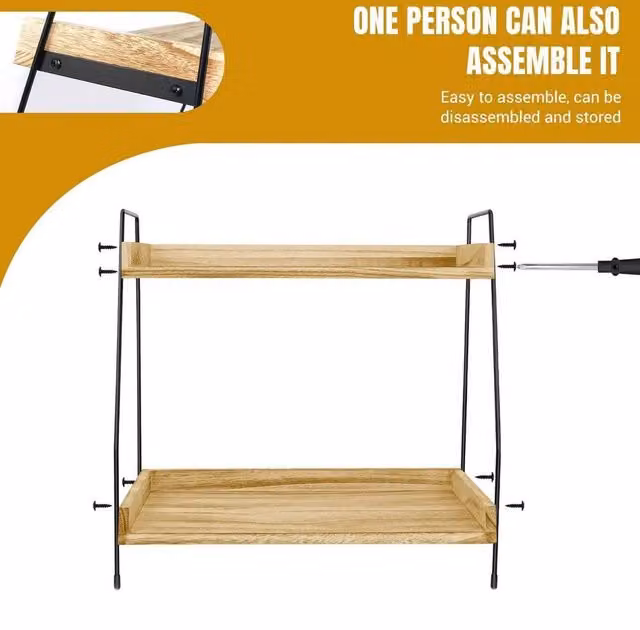 KORVIXA Coffee Station Countertop Organiser in Beige, W/D/H: 100 x 37.5 x 16 cm – 1
