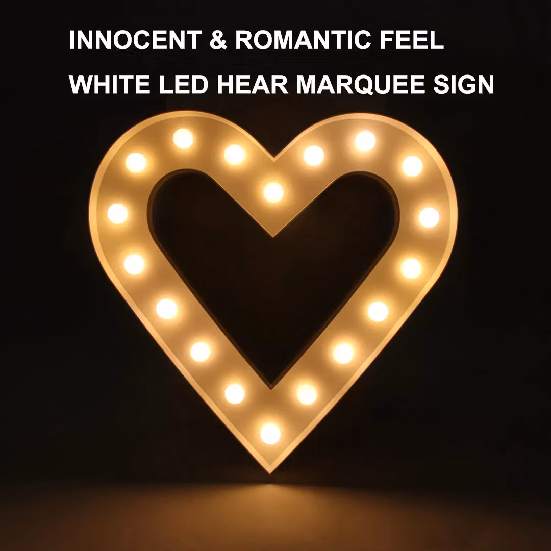 Bright Zeal 12 inch Heart Indoor Decorative Festival Light in White – 3