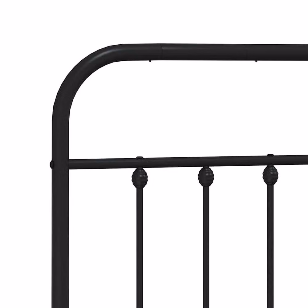 Berkfield Home Metal Bed Frame with Headboard and Drawers, Black, W/D/H: 200 x 100 x 206 cm – 3