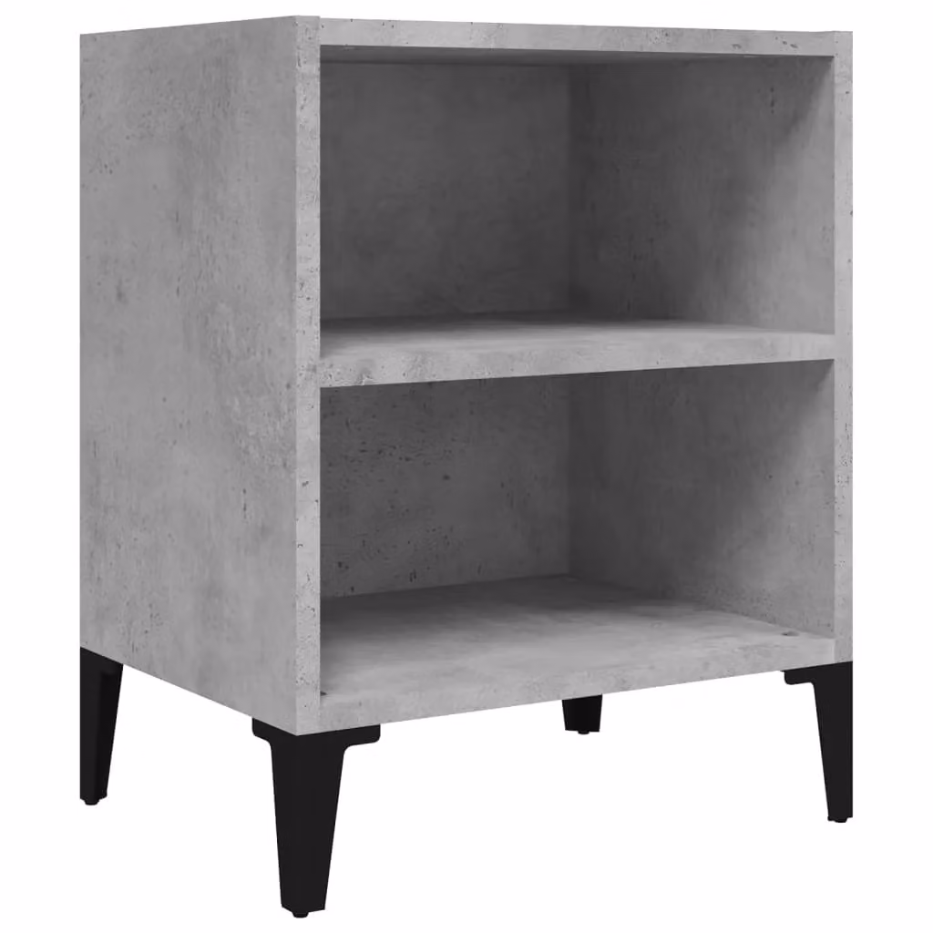 Berkfield Home Bed Cabinet with Metal Legs in Concrete Grey, W/D/H: 40 x 30 x 50 cm – 2