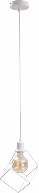 Netlighting Ruben Wire Frame Pendant Ceiling Light in White, Diameter: 22 cm, E27