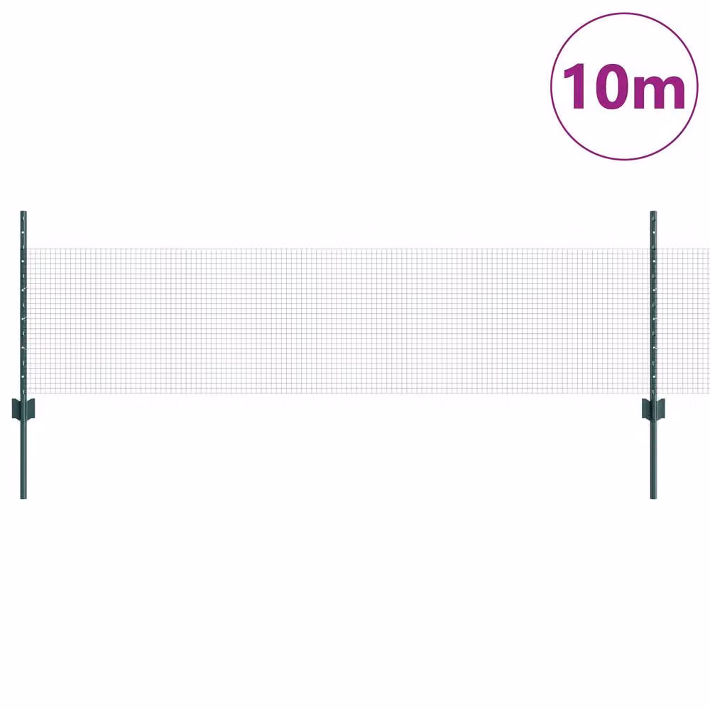 Berkfield Home Green Metal Chicken Wire Fence Set of 2, 10 x 0.5 m – 2