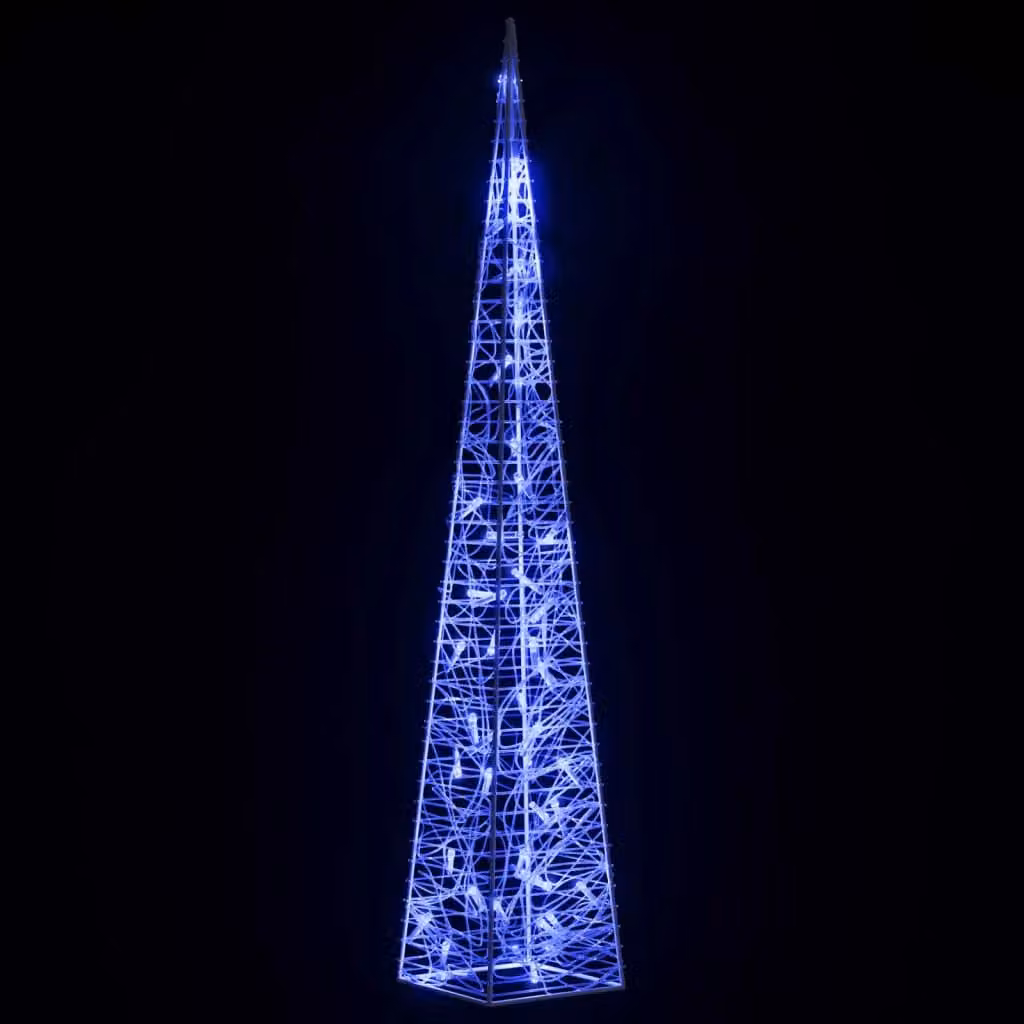 Berkfield Home Blue Acrylic Decorative LED Light Cone, Height: 90 cm – 3