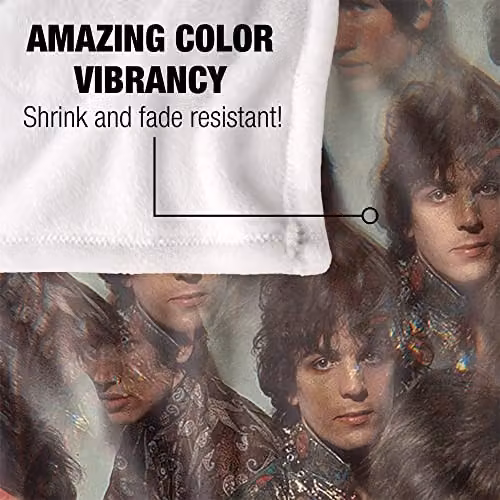 LOGOVISION Pink Floyd The Piper At The Gates Of Dawn Super Soft Microfibre Throw Blanket, White and Multicolour, W/D/H: 152 x 127 cm – 3