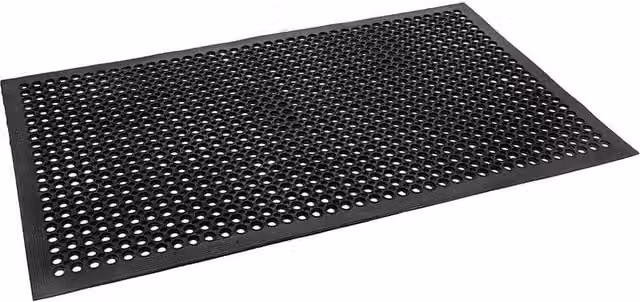 Nordara Heavy Duty Non Slip Rubber Mat in Black, W 150 cm x D 100 cm – 1
