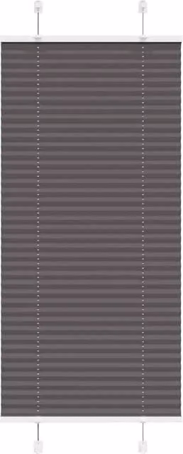 Berkfield Home Black Single Pleat Polyester Fabric Blind, W: 55 cm, H: 150 cm – 1