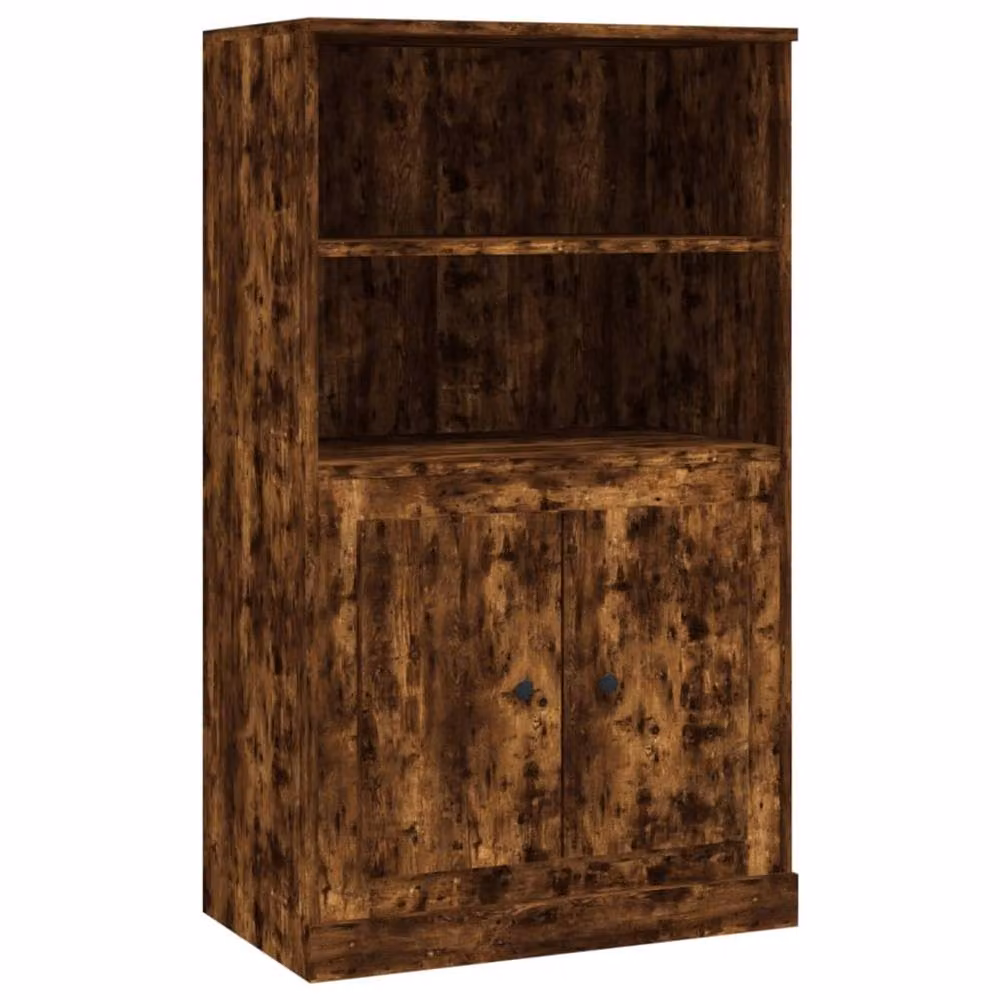 Berkfield Home Smoked Oak Highboard in Brown, W/D/H: 60 x 35.5 x 103.5 cm – 2