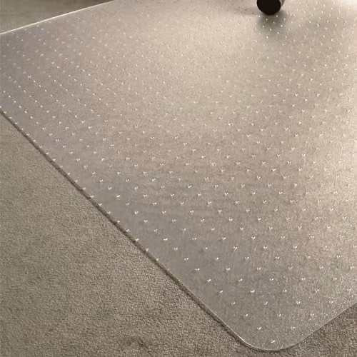 Floortex Ecotex BioPlus Transparent Rectangular Polycarbonate Chair Mat for Low Pile Carpets up to 12mm thick, W: 89 cm x D: 119 cm