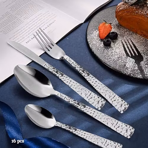 Premier Housewares 16 Piece Polished Stainless Steel Cutlery Set in Silver – 3