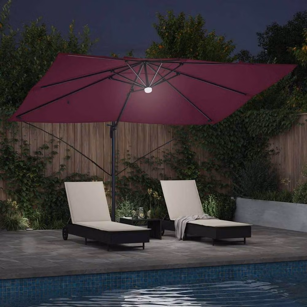 Berkfield Home Cantilever Garden Umbrella in Bordeaux Red – 3