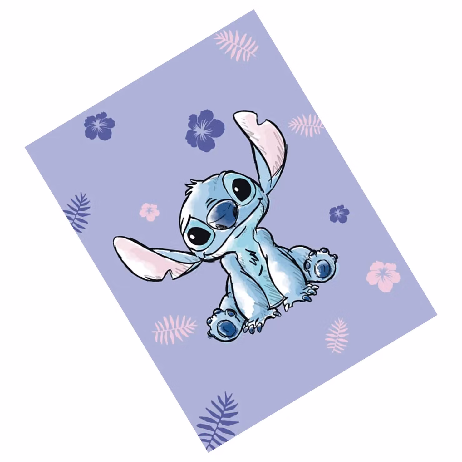 Lilo & Stitch Purple Floral Fleece Blanket – 2
