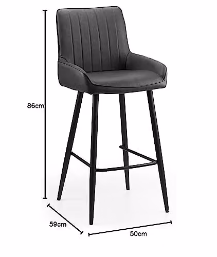Julian Bowen Soho Black Industrial Bar Stool – 2