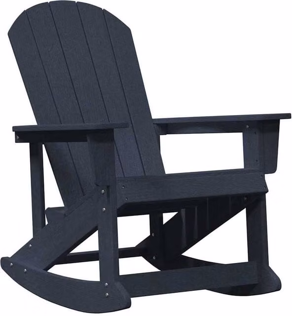 Berkfield Home Adirondack Rocking Chair in Navy Blue, W/D/H: 73.5 x 92 x 90 cm – 1