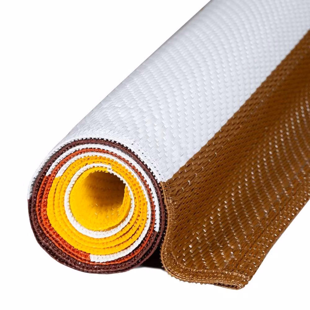 THE RUGS Reversible Weatherproof Striped Rainbow Outdoor Garden Patio Rug in Yellow and Multicolour, W/D: 120 x 160 cm – 5