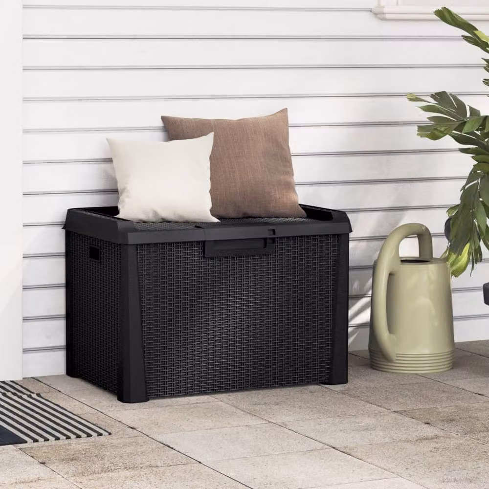 Berkfield Home Garden Storage Box in Anthracite and Black, 125 L – 2