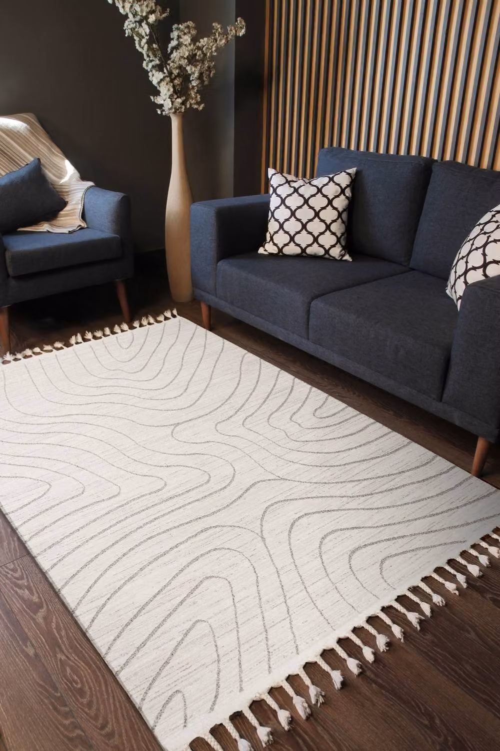Esselle Home Arctic Contour Natural Mink Rug in Cream and Beige, W: 200 cm, D: 290 cm – 2